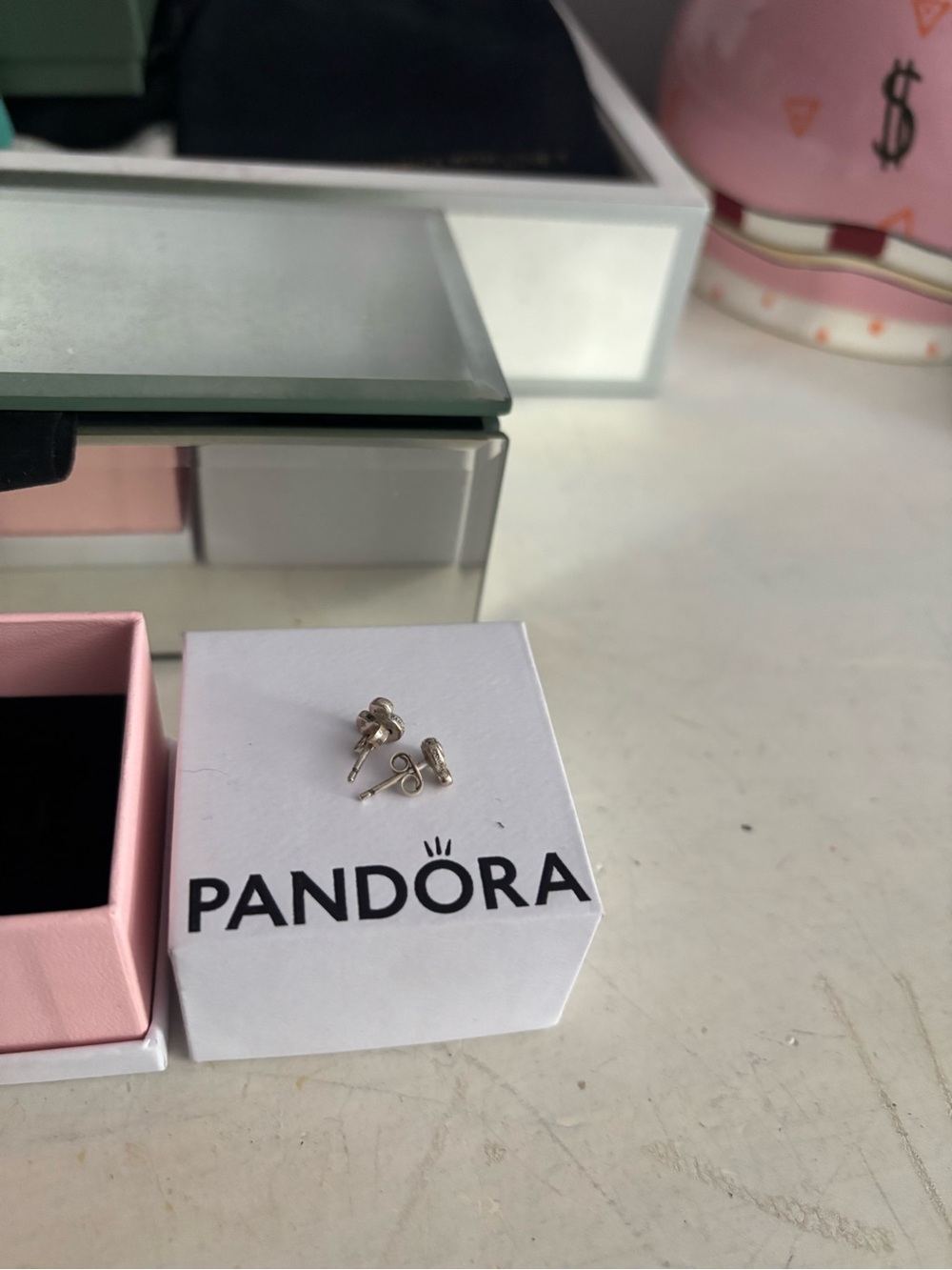 Disney Pandora Mickey Mouse head silhouette stud earrings - Picture 3 of 5